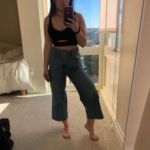 High waisted flare jeans